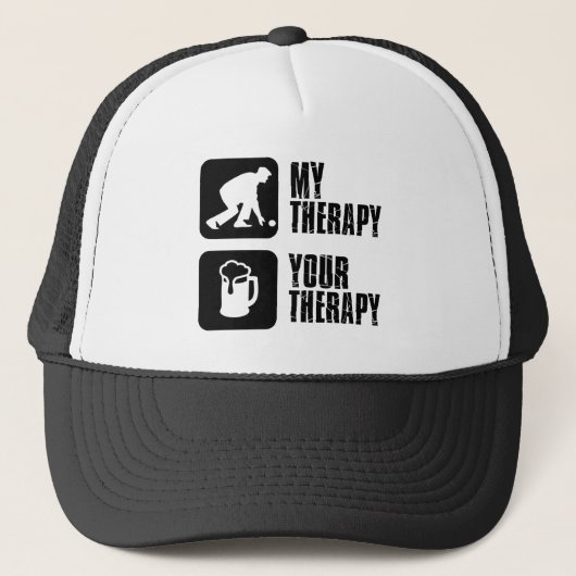 芝生のボーリングのデザイン キャップ (正面)