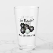 芝生のボールがボーリングし、美しい タンブラーグラス (裏面)