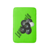 芝生のボールとロゴ バスマット (正面縦)