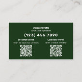 芝生のメンテナンスのレビュー&サンキューコンボ 名刺 (裏面)