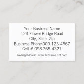 芝生のメンテナンスひまわり及び蜂の写真 名刺 (裏面)