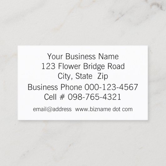 芝生のメンテナンスひまわり及び蜂の写真 名刺 (裏面)