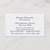 芝生のモグラ塚 名刺 (裏面)