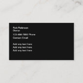 芝生のモダン灌漑とスプリンクラ 名刺 (裏面)