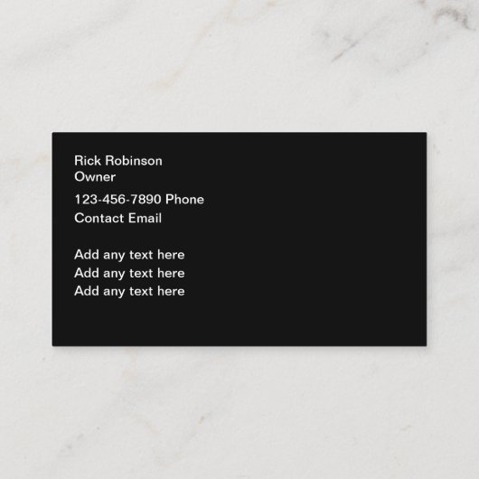 芝生のモダン灌漑とスプリンクラ 名刺 (裏面)