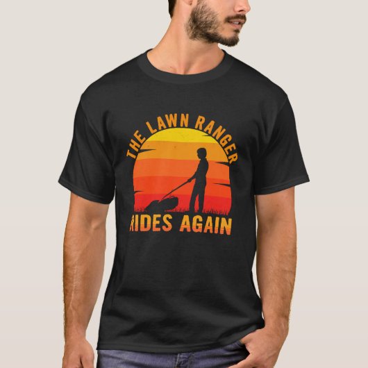 芝生のレンジャーは再び芝刈り機の管理人に乗る Tシャツ (正面)