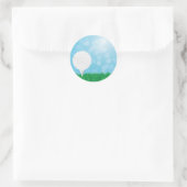 芝生の上のゴルフボール ラウンドシール (バッグ)