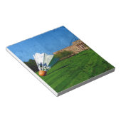 芝生の上のシャトルコック ノートパッド (アングル)