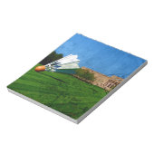 芝生の上のシャトルコック ノートパッド (回転)