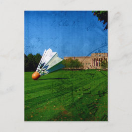 芝生の上のシャトルコック ポストカード