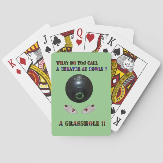 芝生の上の茶碗でだましなんて呼んでるおもしろい。 トランプ (裏面)