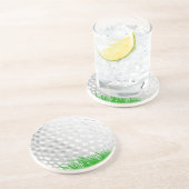芝生の中のゴルフボール コースター (側面)