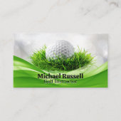 芝生の中のゴルフボール 名刺 (正面)