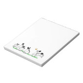 芝生の中の英語の斑点 ノートパッド (回転)