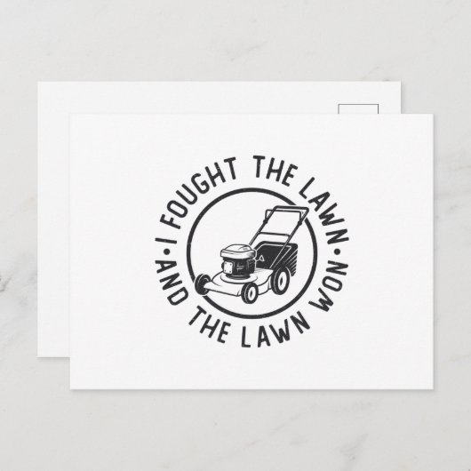 芝生の刈り込み私は芝生を戦い、芝生が勝った ポストカード (正面/裏面)