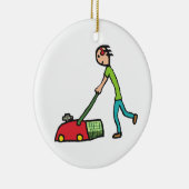 芝生の刈ること セラミックオーナメント (右)