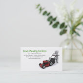 芝生の刈るサービス業カード 名刺 (スタンド正面)