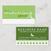 芝生の刈るサービス(カスタマイズ可能な色) 名刺 (正面/裏面)