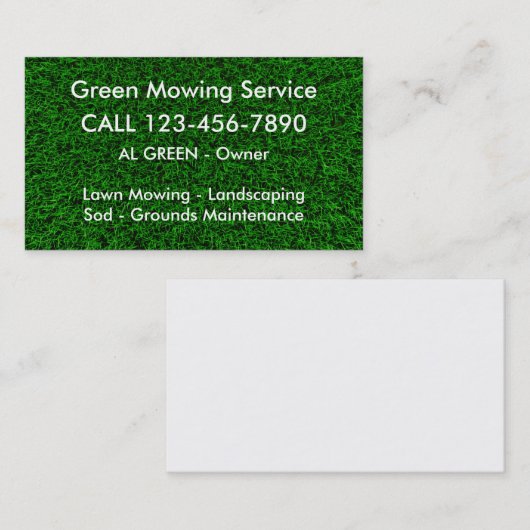 芝生の刈るサービス 名刺 (正面/裏面)