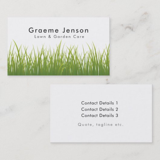 芝生の刈る園芸草の名刺 名刺 (正面/裏面)