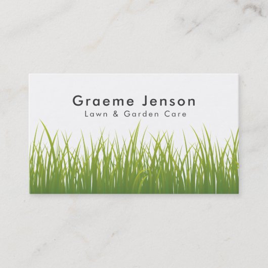 芝生の刈る園芸草の名刺 名刺 (正面)