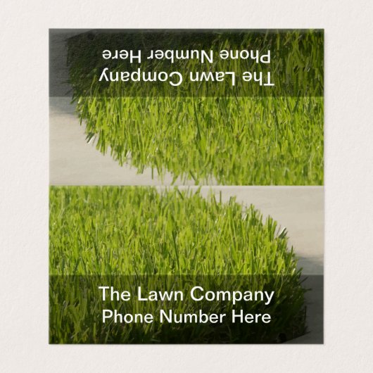 芝生の刈る草のデザイン 名刺 (外部フラット)