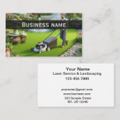 芝生の名刺を刈気にる男 名刺 (正面/裏面)