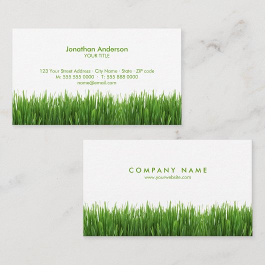 芝生の名刺 名刺 (正面/裏面)