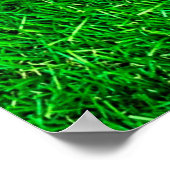 芝生の庭の公園地面 ポスター (角)