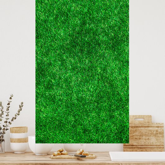 芝生の庭の公園地面 ポスター (キッチン)