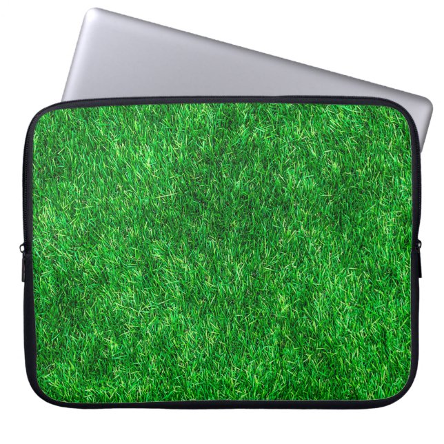 芝生の庭の公園地面 ラップトップスリーブ (正面)