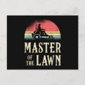 芝生の庭の芝刈りの芝刈りマスター ポストカード (正面)