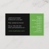 芝生の心配および園芸名刺 名刺 (裏面)