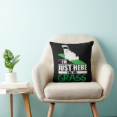 芝生の心配のおもしろいな芝刈機の草の刈ること クッション (椅子)