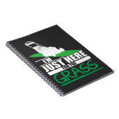 芝生の心配のおもしろいな芝刈機の草の刈ること ノートブック (右側)