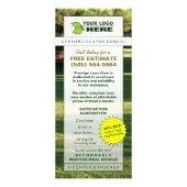 芝生の心配のカスタムな棚カードテンプレートはあなたのロゴを加えます ラックカード (裏面)