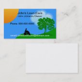 芝生の心配のサービス業カード 名刺 (正面/裏面)