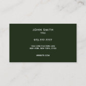 芝生の心配のスローガンの名刺 名刺 (裏面)