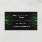 芝生の心配のスローガンの名刺 名刺 (裏面)