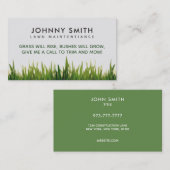 芝生の心配のスローガンの名刺 名刺 (正面/裏面)