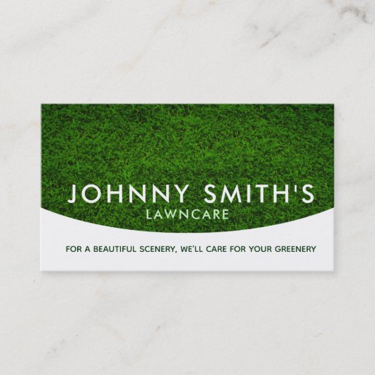 芝生の心配のスローガンの名刺 名刺 (正面)