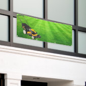 芝生の心配のブランク 横断幕 (ビルの外側)