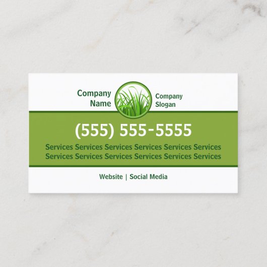 芝生の心配の名刺 名刺 (裏面)