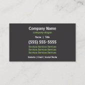 芝生の心配の名刺 名刺 (裏面)