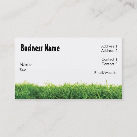 芝生の心配の名刺 名刺 (正面)