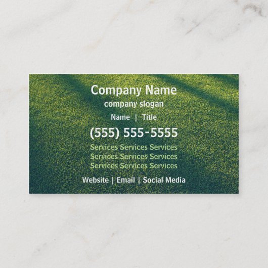 芝生の心配の名刺 名刺 (裏面)