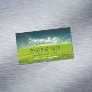 芝生の心配の磁石 マグネット名刺