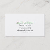 芝生の心配の造園の名刺 名刺 (裏面)