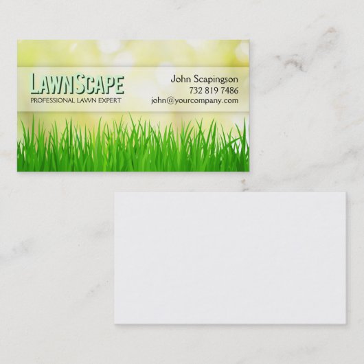 芝生の心配の造園家の名刺 名刺 (正面/裏面)