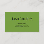 芝生の心配または造園の名刺 名刺 (裏面)